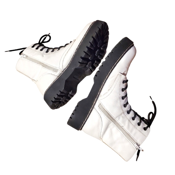 Sincerely jules White Combat boots. Size 8 US. Great condition! - Picture 4 of 9